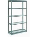 Global Equipment Extra Heavy Duty Shelving 48"W x 18"D x 96"H With 5 Shelves, Wire Deck, Gry 601930H